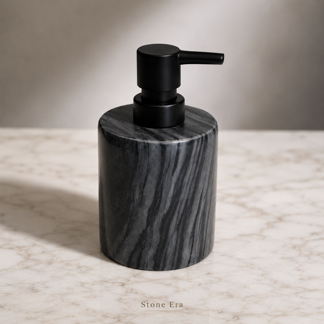 Black Natural Stone Soap Dispenser